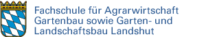 Kleines Staatswappen, Schriftzug der Fachschule für Gartenbau sowie Garten- und Landschaftsbau Landshut